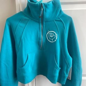Lululemon Hawaii Logo Scuba Oversized Funnel Neck Half Zip.